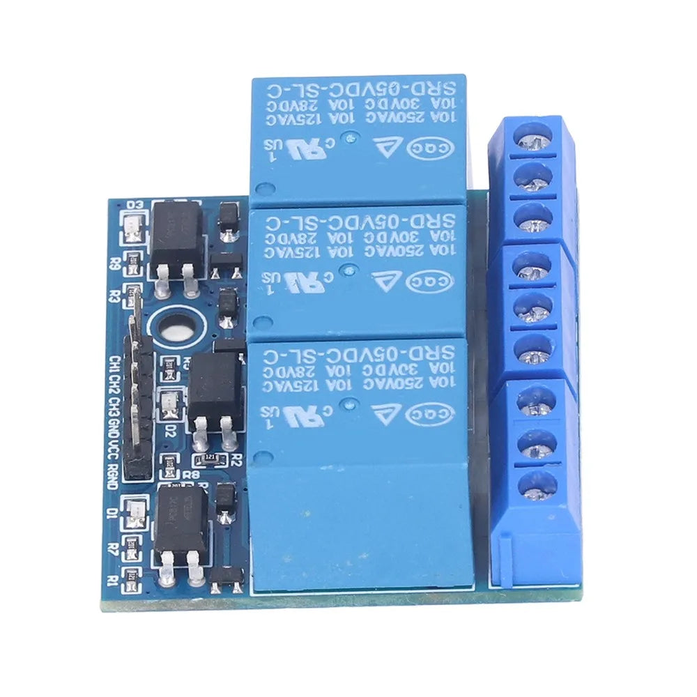 3 Channel Relay Module – Optocoupler Isolated High/Low Trigger