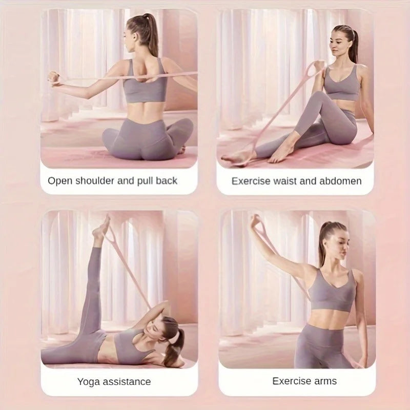Silicone Yoga Resistance Band – Elastic Fitness Loop Band