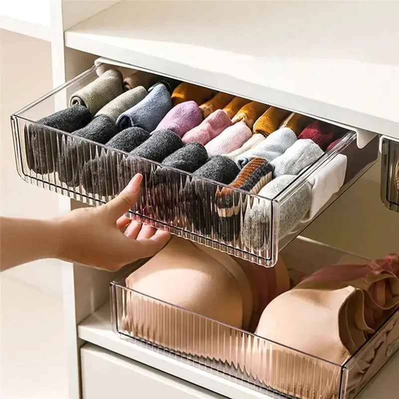 Under Desk Drawer Storage Box – Self-Adhesive Desk Organizer