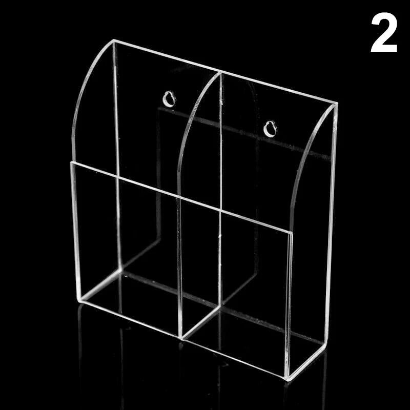 Clear Acrylic Remote Control Holder – Bedside Desk Organizer