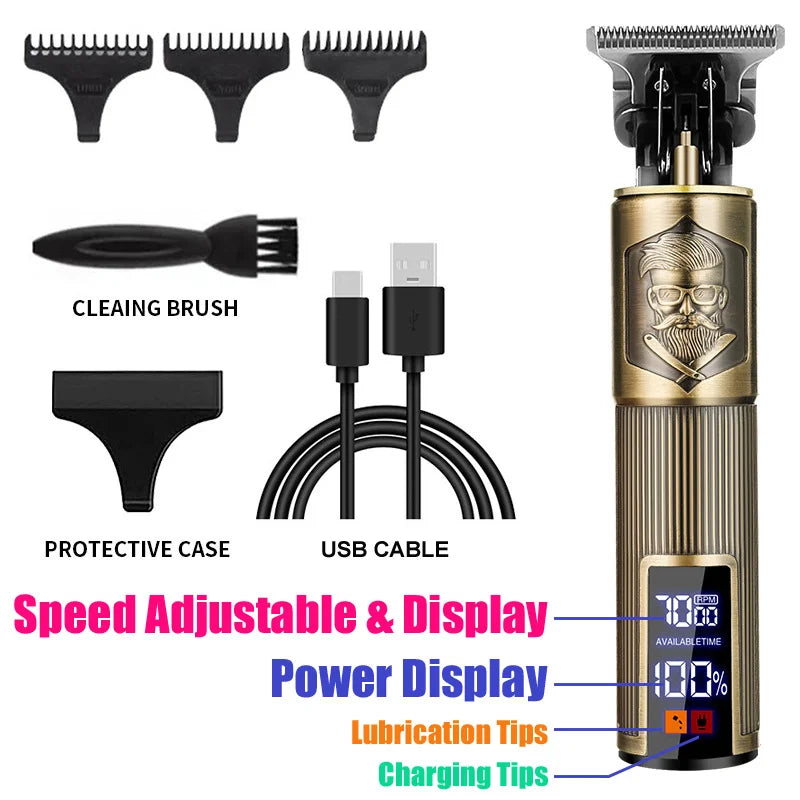 XMSJ T9 Rechargeable Men's Hair Clipper & Trimmer – 120Min