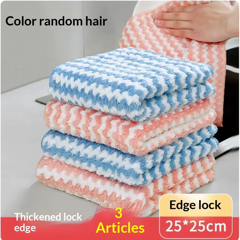 Thickened Microfiber Dish Cloths – Absorbent Reusable Cleaning Rags