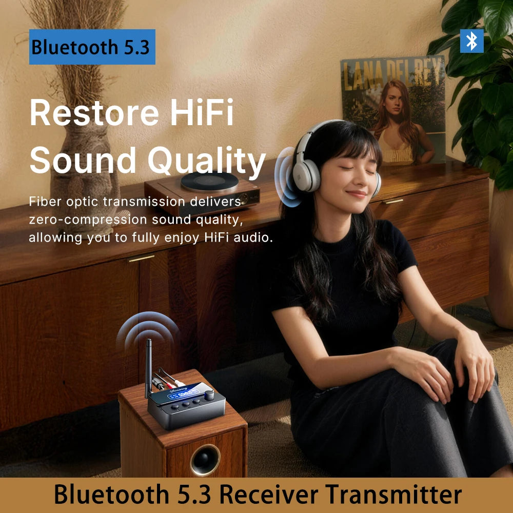 VIBE S3 Bluetooth 5.3 HiFi 2-in-1 Transmitter Receiver OPT/AUX