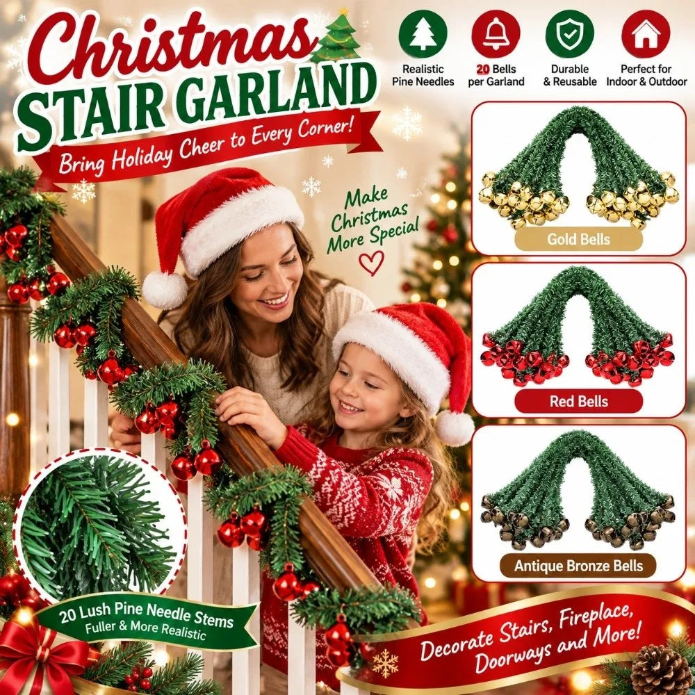 25-Pack Christmas Bell Decorative Ties – 50cm Flexible Wire