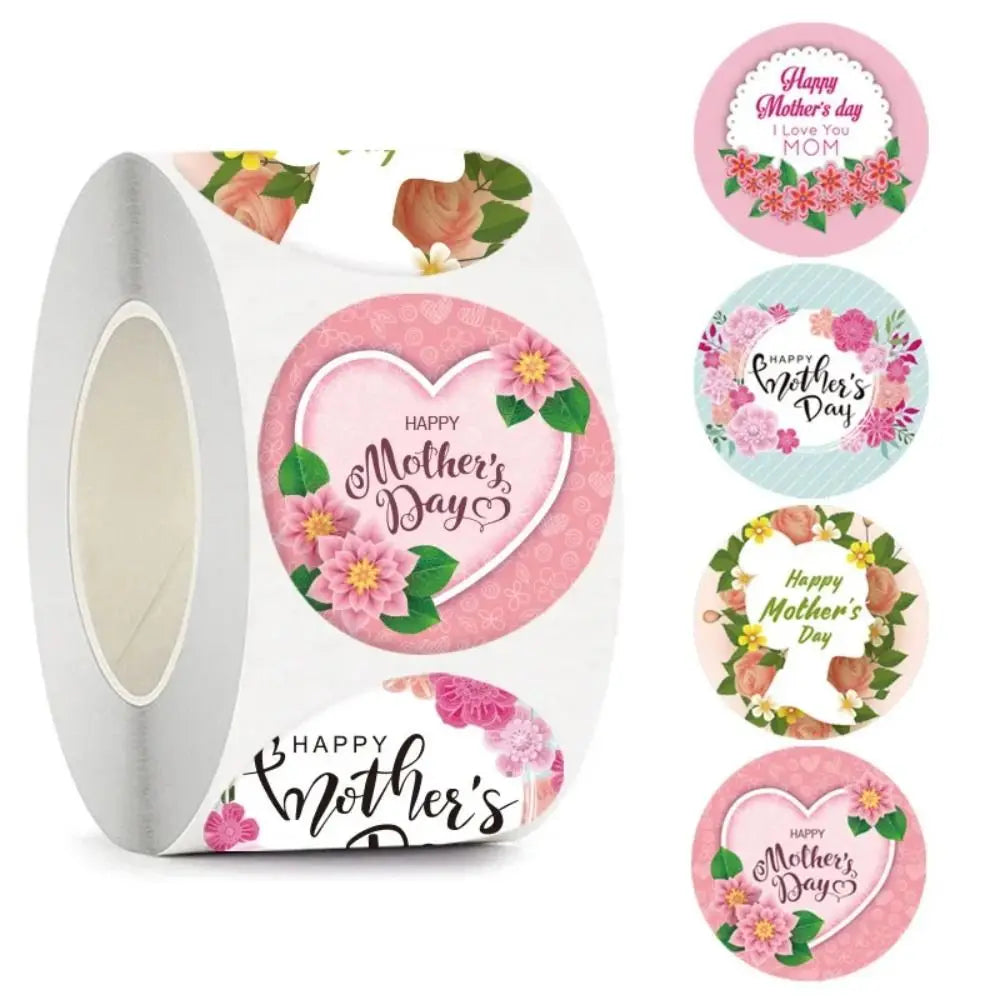 500 Carnation Sticker Roll – DIY Envelope Seals & Gift Wrapping