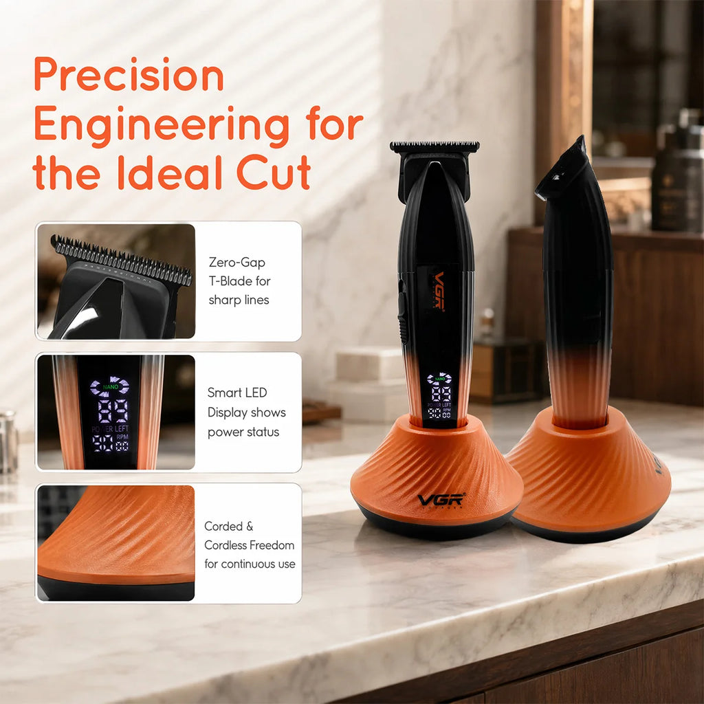 VGR V-889C Cordless Hair Clipper 9000 RPM – Professional Trimmer