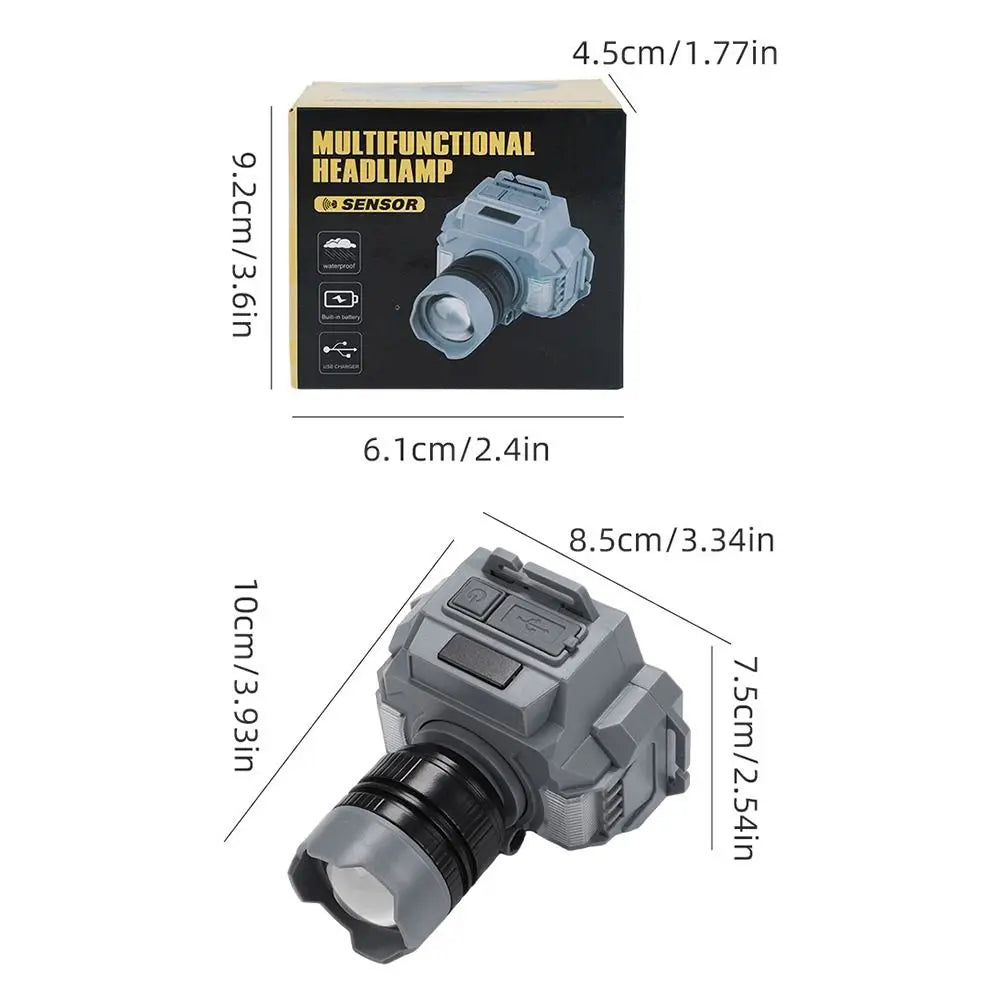 VIBE LED Rechargeable Zoomable Headlamp – Infrared Sensing