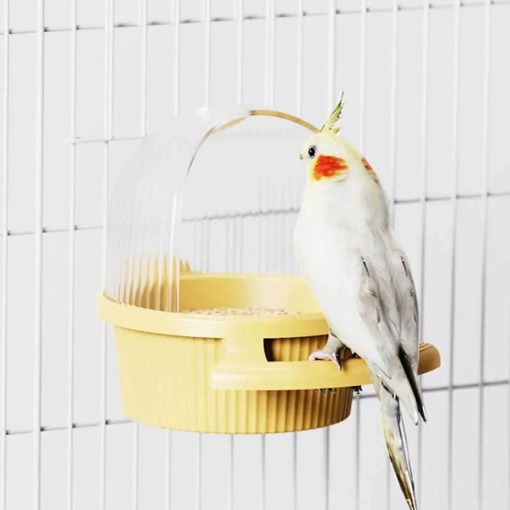 Hanging Cage Bird Feeder – Durable Plastic Parrot Feeder Cup