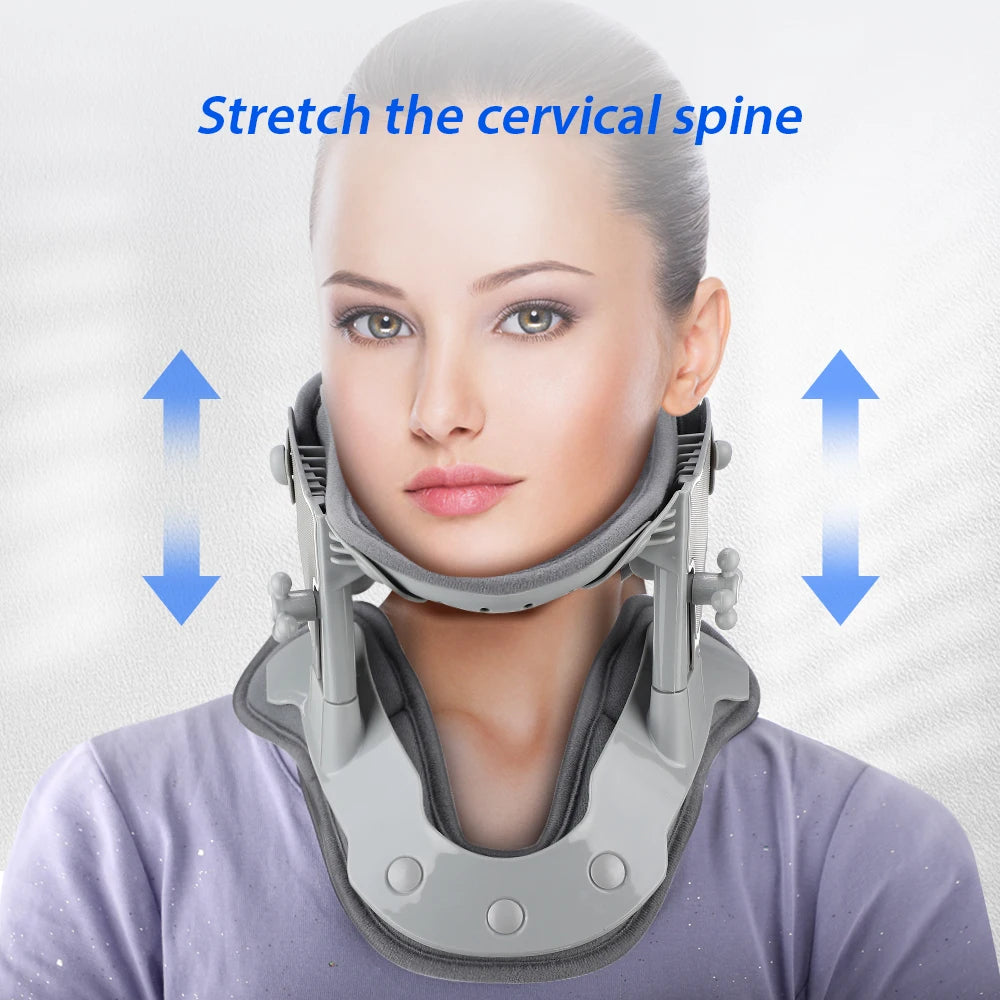 Inflatable Neck Traction Brace | Warming Vibration & Remote
