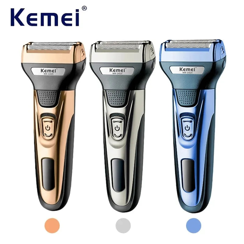 Kemei KM-1429 3-in-1 Electric Beard & Nose Trimmer for Men