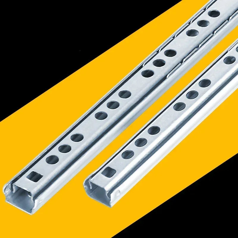 2Pcs Ball Bearing Drawer Slides 8"–16" Full Extension Steel