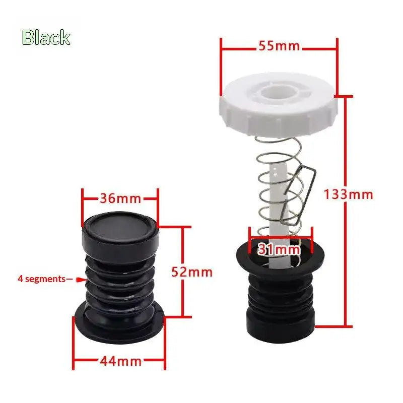 Washing Machine Drain Valve Plug Set – Rubber Seal & Spring