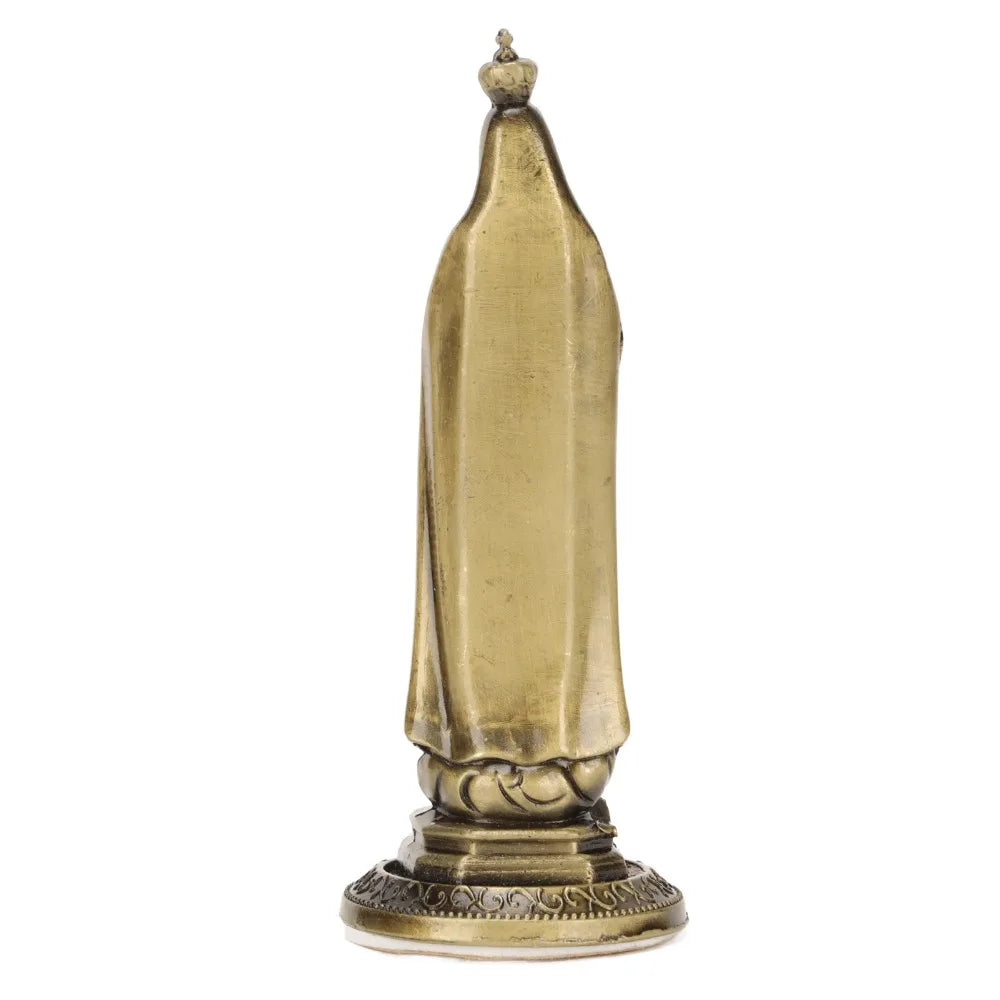 Mini Virgin Mary Statue Zinc Alloy Bronze Madonna Figurine