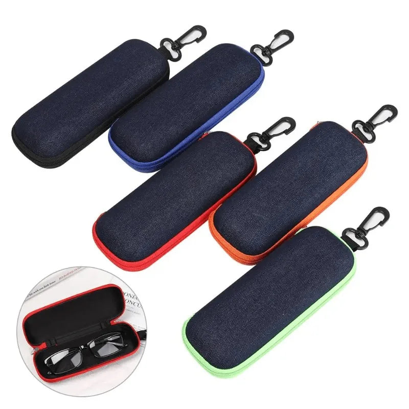 Rectangle Zipper Glasses Case – Portable Eyewear Storage Bag