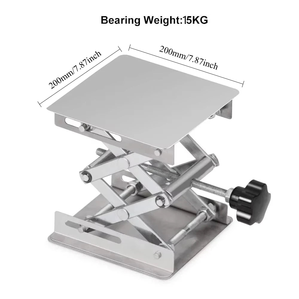 Stainless Steel Scissor Lab Jack Adjustable Height Platform Stand