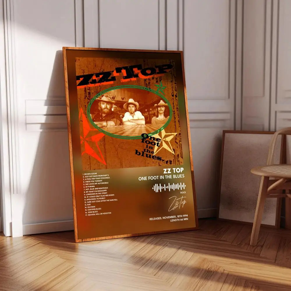 ZZ T-Top Music Album Cover Poster – Wall Art Print Home Decor
