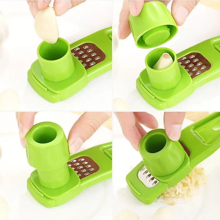 Garlic Press & Ginger Grinder – Stainless Steel Kitchen Tool