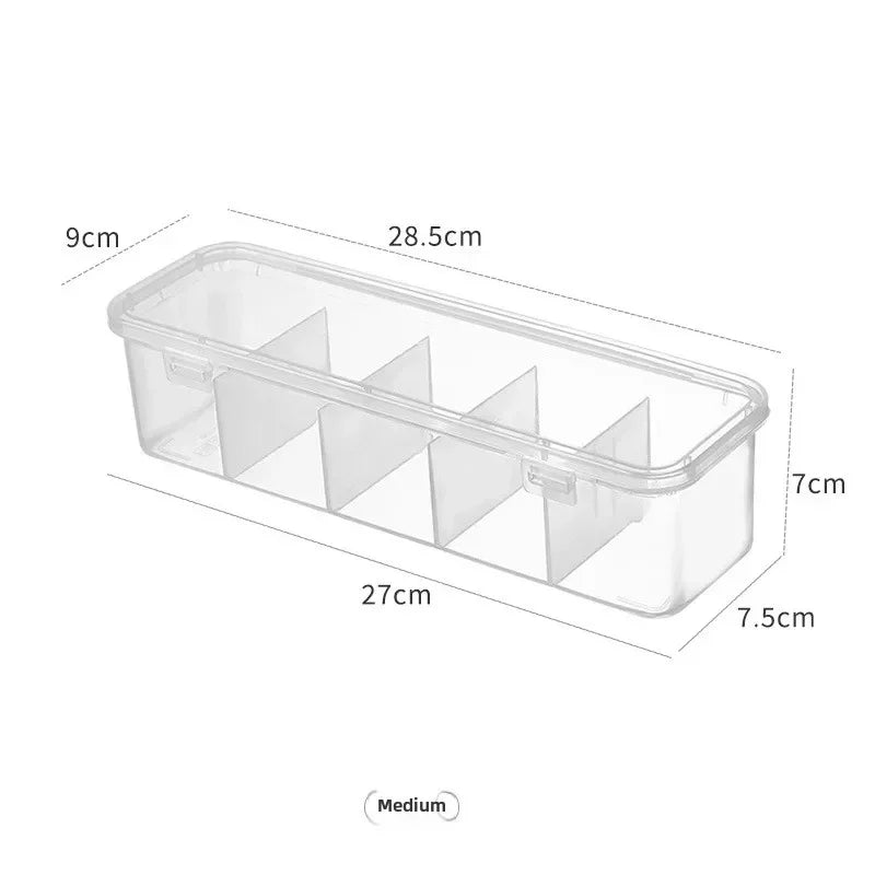 Transparent Storage Box with Lid – Cable & Card Organizer