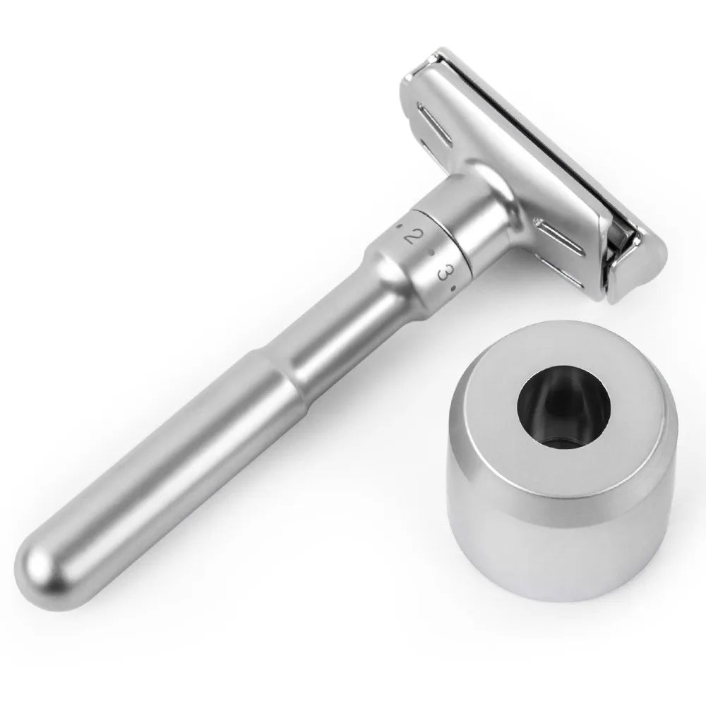 Adjustable Double Edge Safety Razor for Men + 5 Titanium Blades