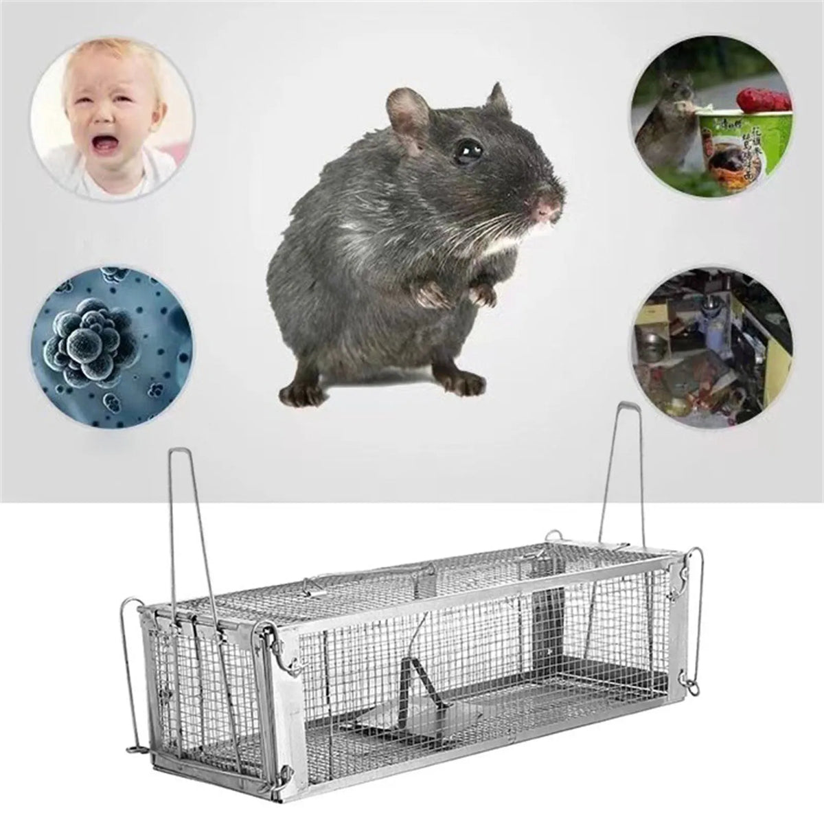 Humane Double Door Live Mouse Trap – Reusable Catch & Release Cage