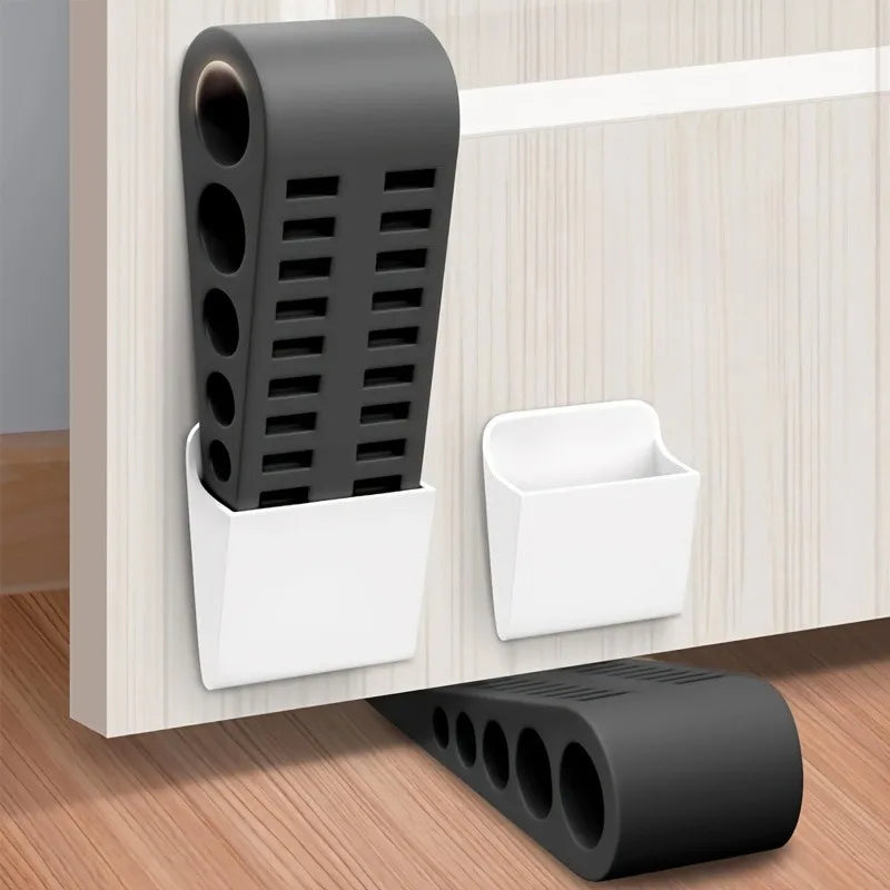 Door Wedge Stoppers Set of 2 with Holder – No Drilling