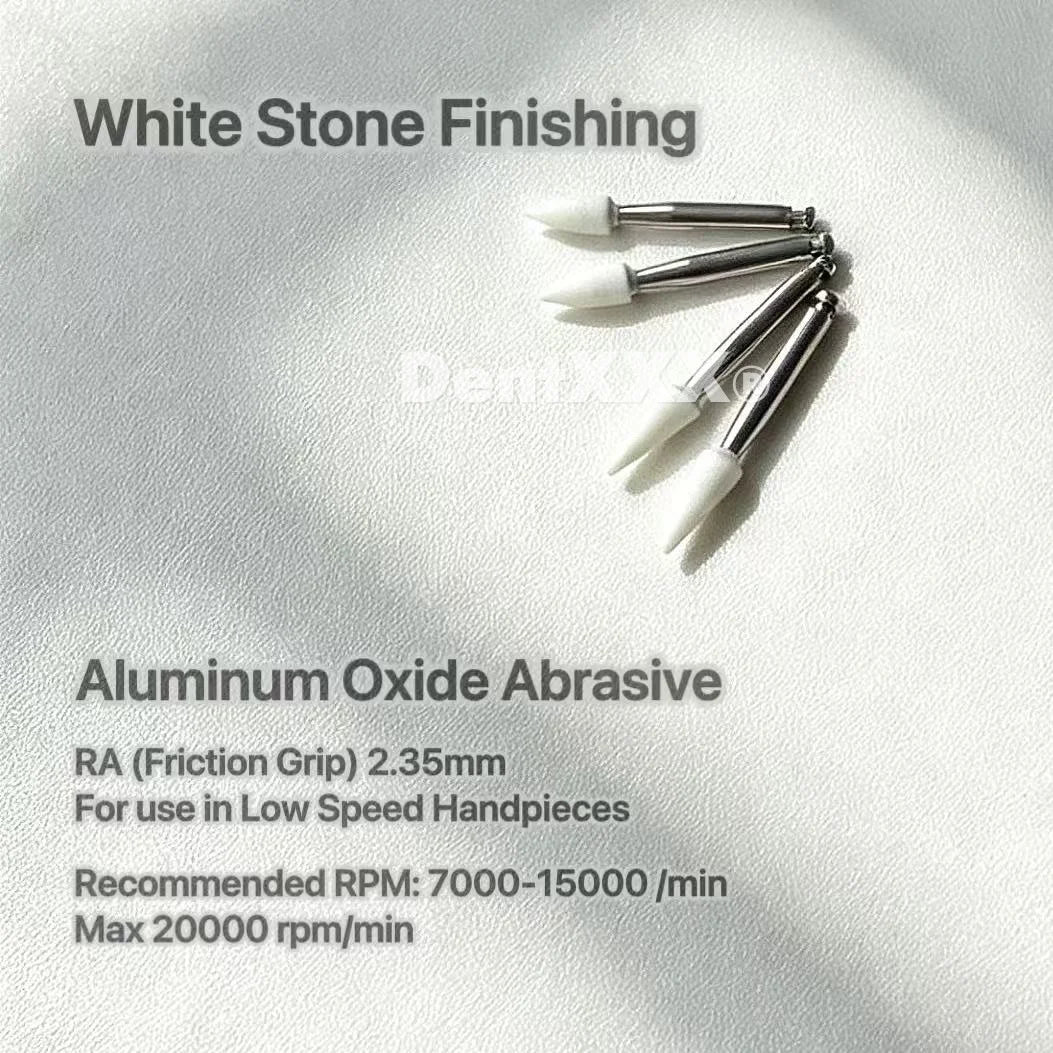 White Stone & Silicone Nail Polishers – High Gloss Set