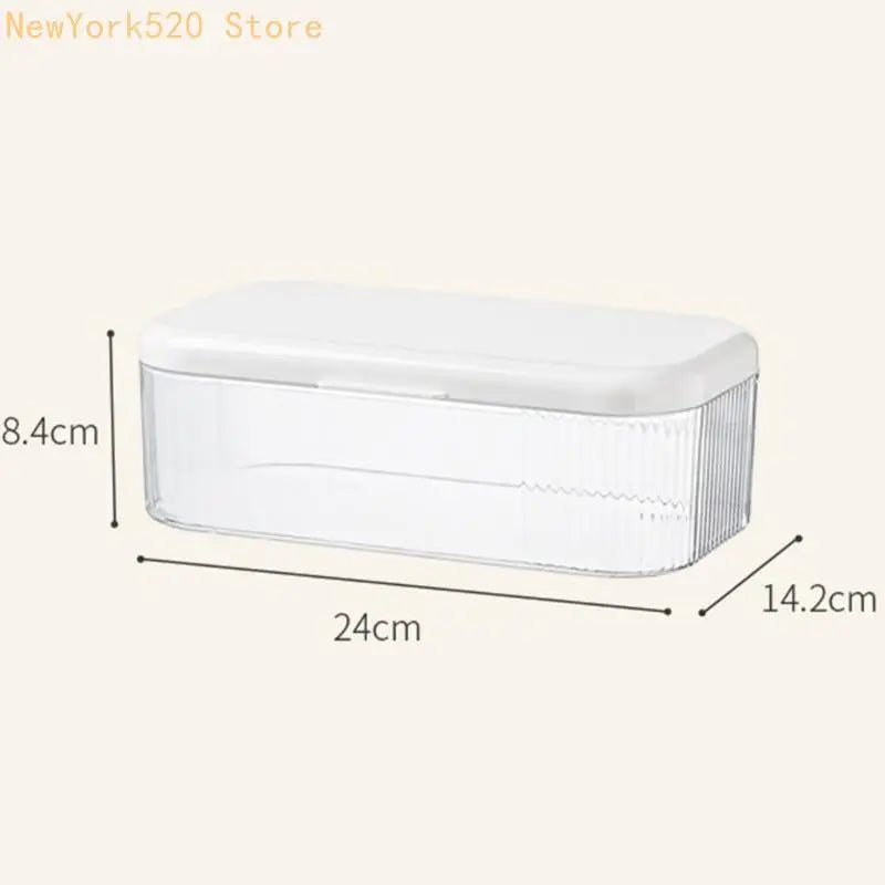 Desktop Storage Box with Lid – Holds Masks, Wipes & Tissues
