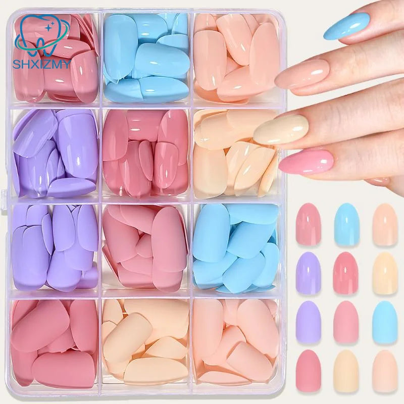 96-Pc Press On Toenails Short Acrylic False Nail Set