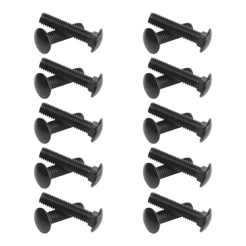 Black 304 Stainless Steel Carriage Bolts M5 M6 M8 – 20 Pack