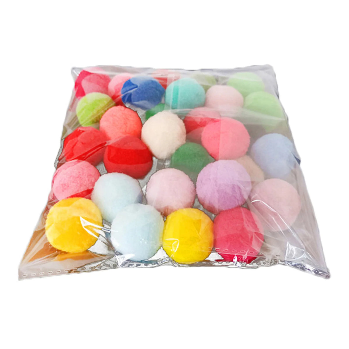 Colorful Plush Pom-Pom Cat Toy Balls – 10/20/30 Pack