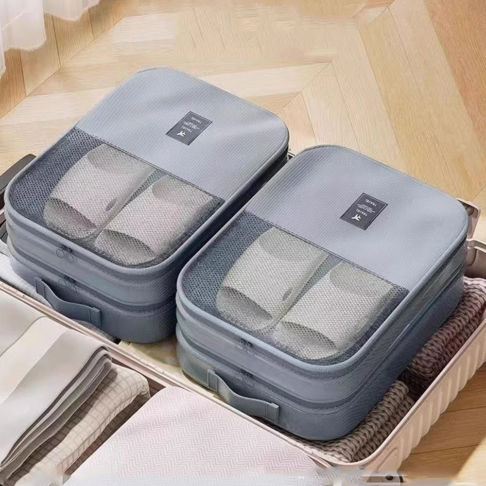 Portable Travel Shoe Bag – 3-Pair Multi-Use Organizer