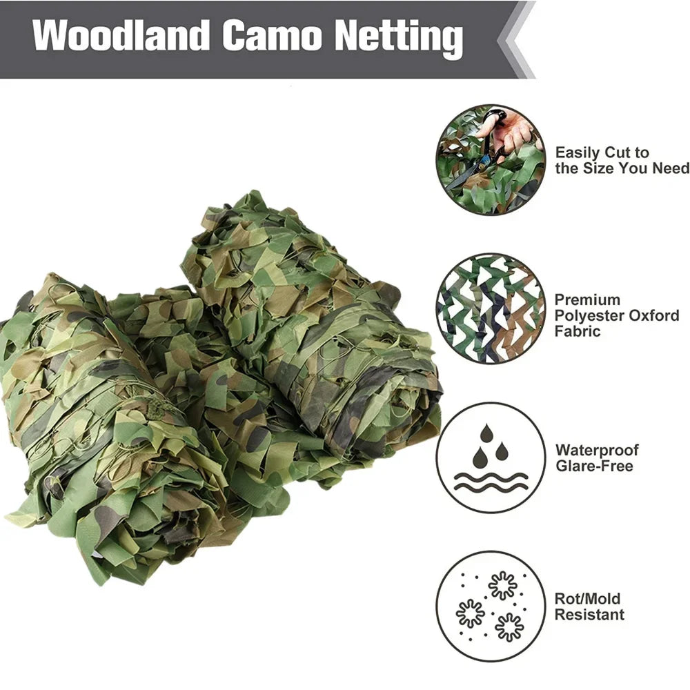 Woodland Camouflage Net – Hunting Blind, Garden & Outdoor Shade