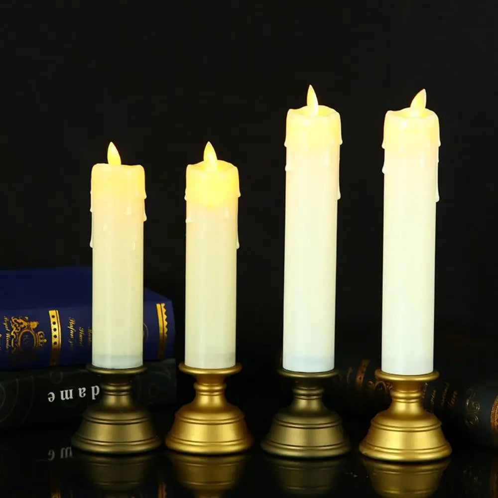 Battery Operated Flameless LED Candle – Gold Home Decor