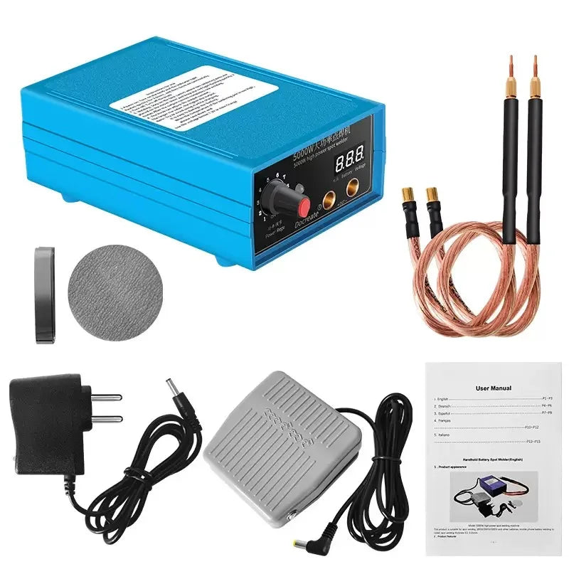 VIBE 5000W Handheld Spot Welder – Adjustable 18650 Battery