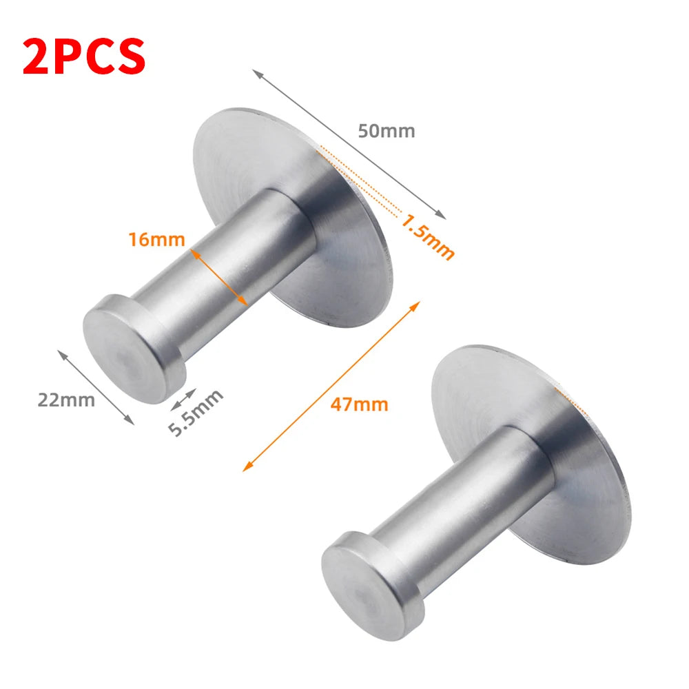 Self Adhesive Stainless Steel Wall Hooks – No Drill