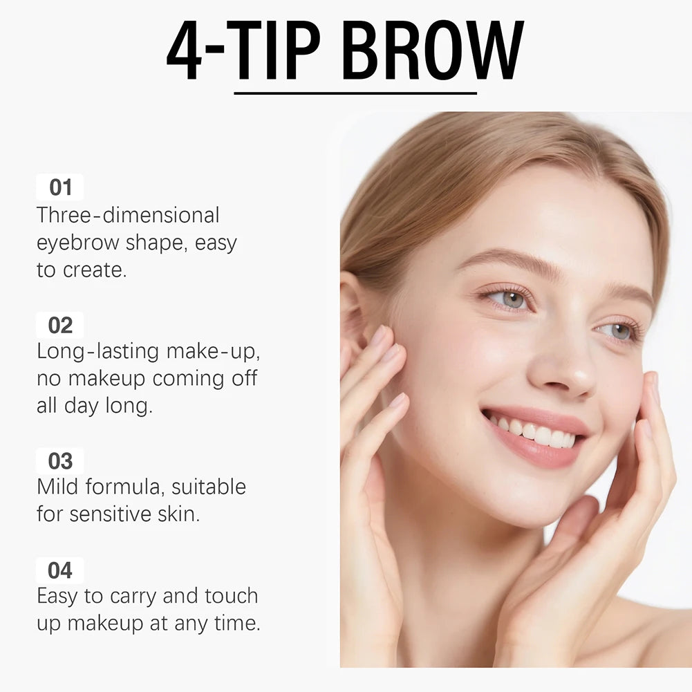 Misscheering Light Brown Microblading Eyebrow Pen 24Hr Wear