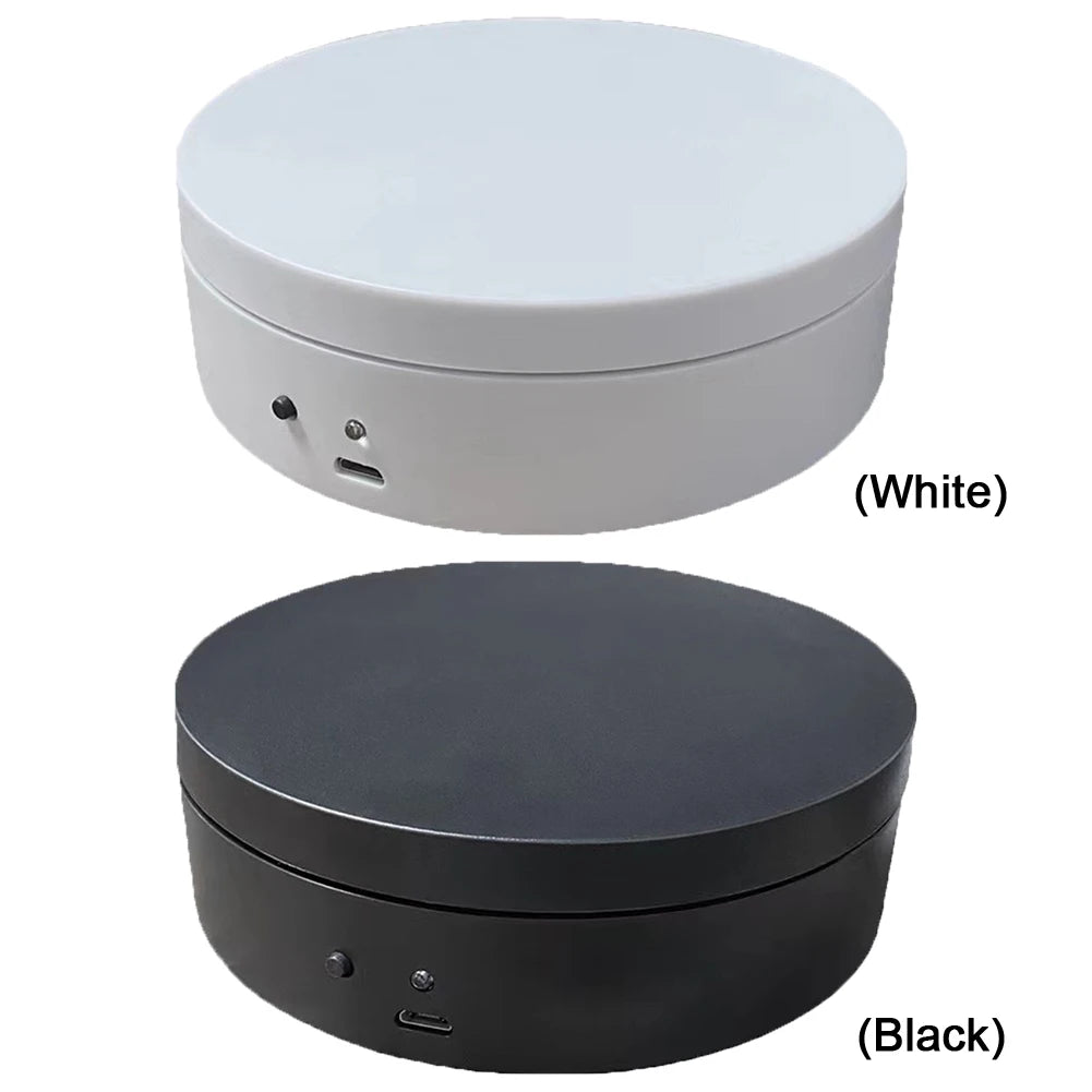 360° Electric Rotating Turntable 12cm – USB & Battery Display