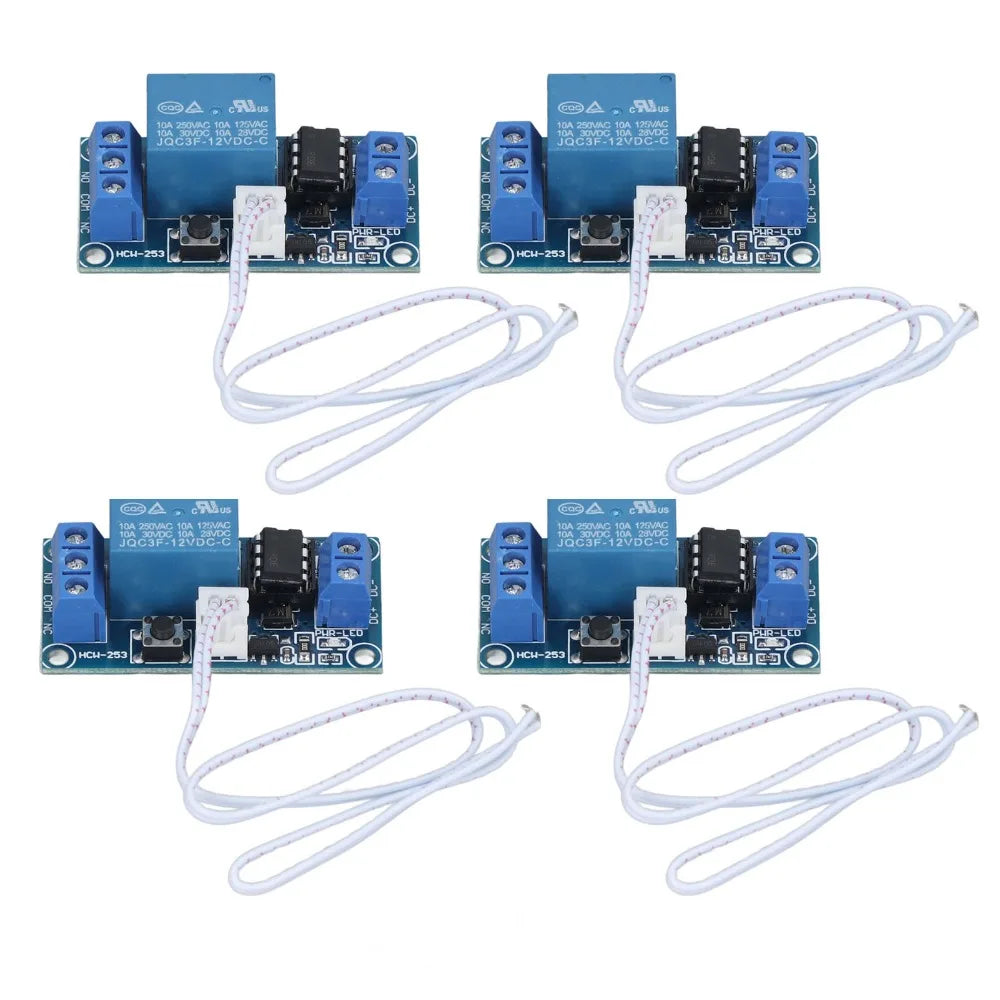 4-Pack 12V Bistable Self-Locking Relay Module for SCM