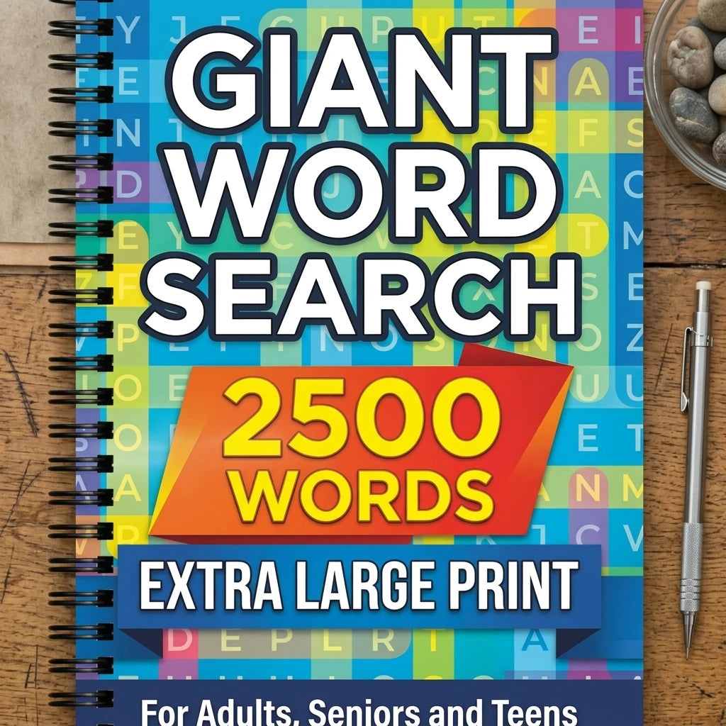 Large Print Word Fill-In Puzzle Book – 120 Pages for Adults