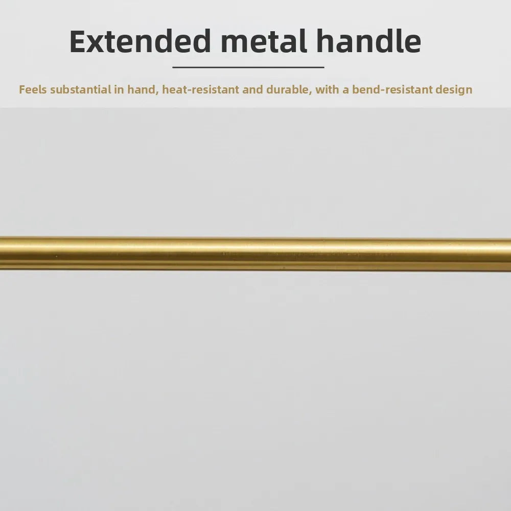 Bell-Shaped Gold Metal Candle Snuffer – Long Handle Elegant