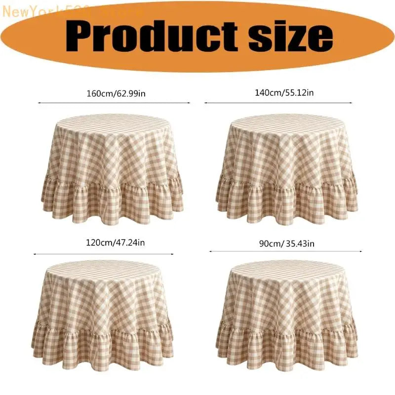 Checkered Ruffled Round Tablecloth – Dining, Cafe & Home Decor