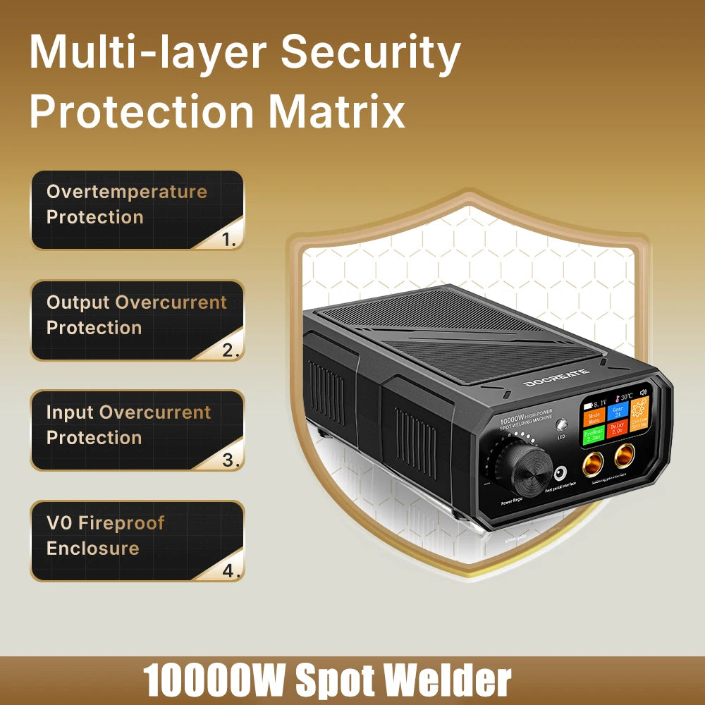 TK-20P 10000W Dual Pulse Portable Spot Welder – LCD & Foot Pedal