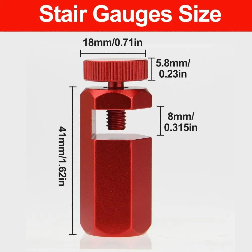 Aluminum Stair Gauge Set w/ Holder & Hook – 2 Pack