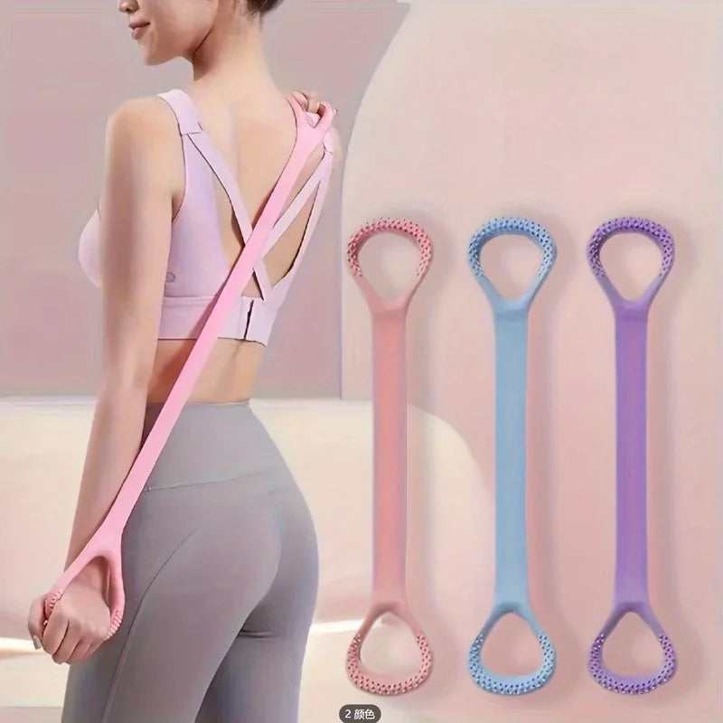 Silicone Yoga Resistance Band – Elastic Fitness Loop Band