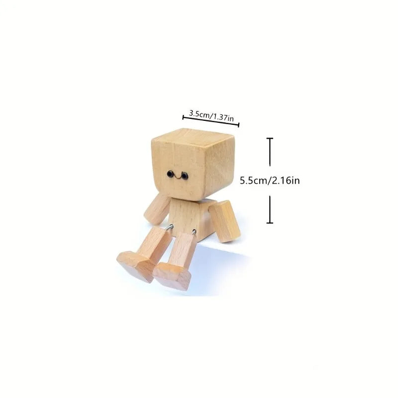 Wooden Bobblehead Desk Ornament – 12 Expressions | Holiday Gift