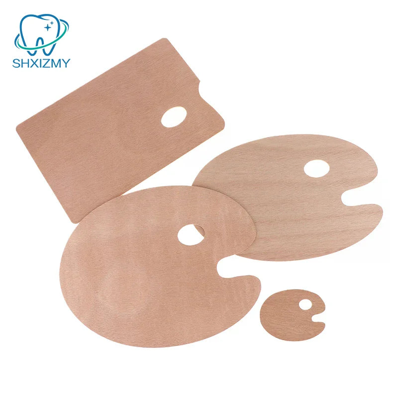 Wooden Paint Palette with Thumb Hole – Color Mixing Tray