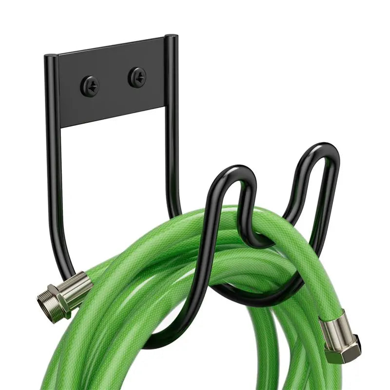 Wall Mounted Metal Garden Hose Holder & Hanger 2-Pack