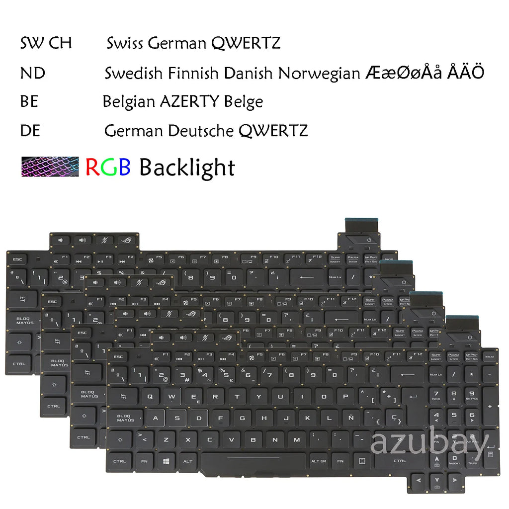 RGB Replacement Keyboard Asus ROG Strix GL503 GL703 – AZUBAY