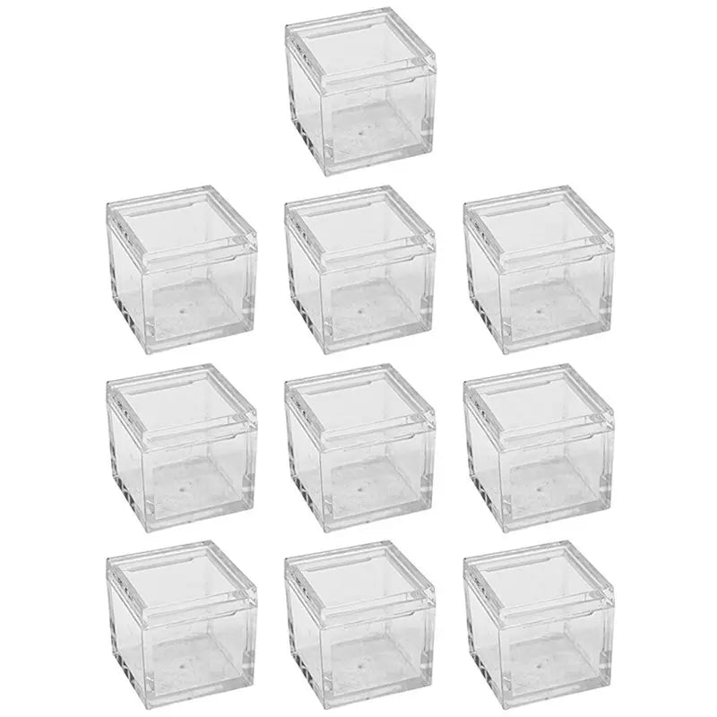 30-Pack Clear Acrylic Cases for 10mm Periodic Element Cubes