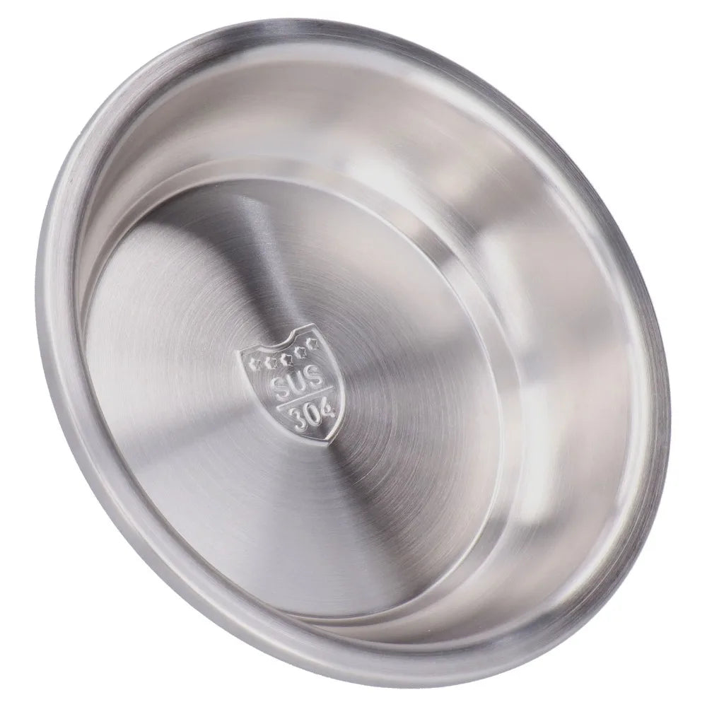 304 Stainless Steel Deep Serving Plate – Polished Round Dish